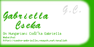 gabriella cseka business card